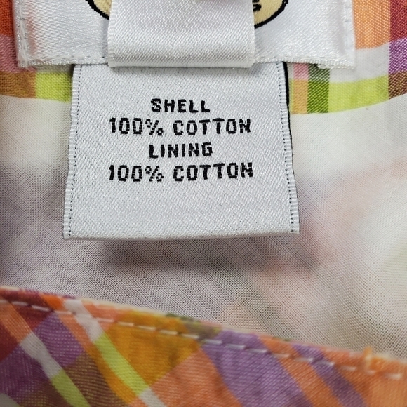 TALBOTS Pink Purple Orange Plaid Skirt Size 4 - Picture 12 of 13